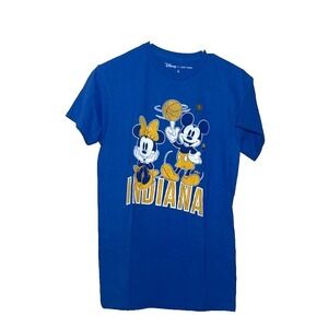 Disney x Junk Food NBA Indiana Pacers T-Shirt Small Blue Mickey Mouse Basketball